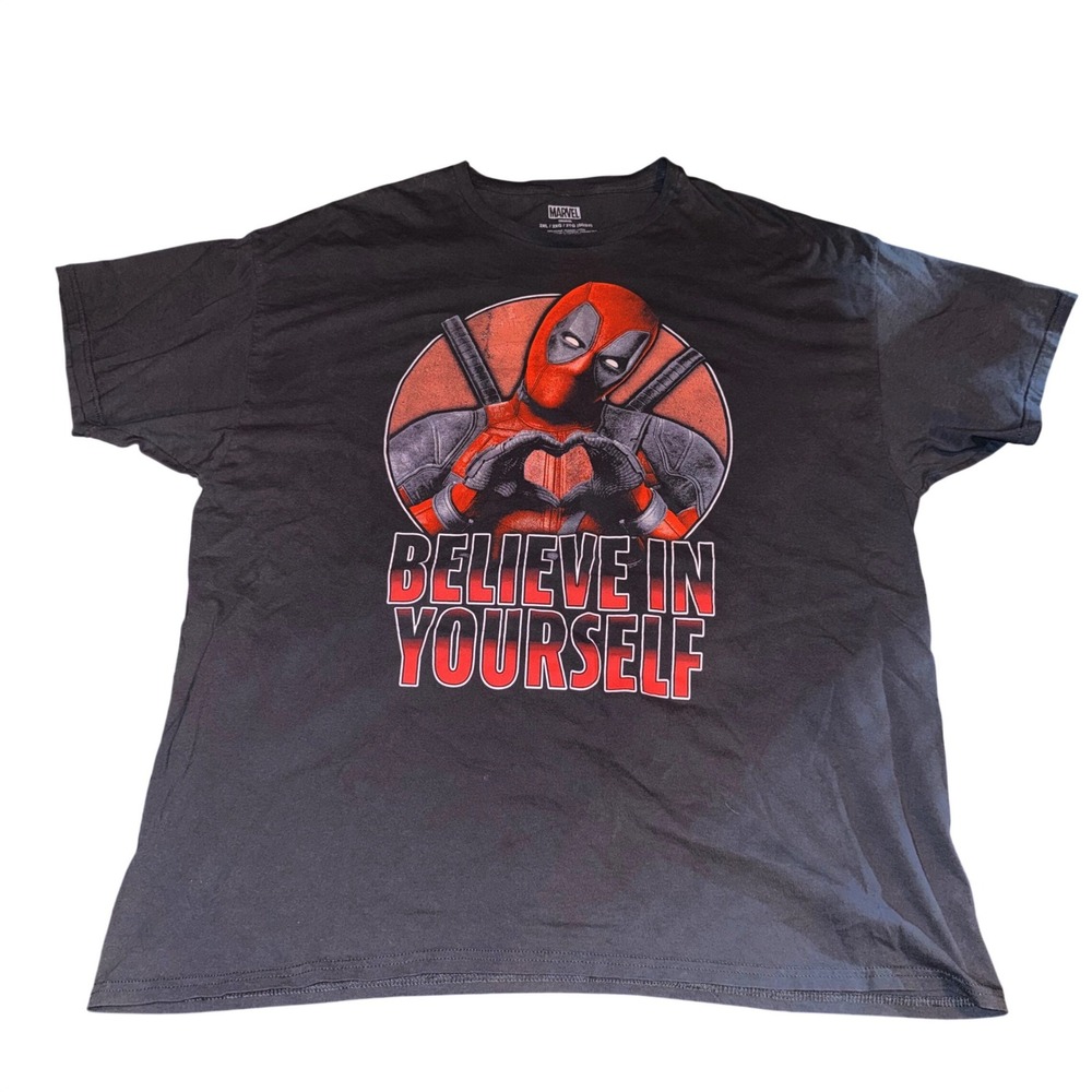 Marvel Deadpool "Believe In Yourself" Graphic Tee Size‎ Men 2XL